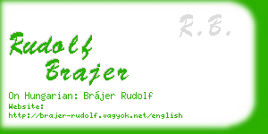 rudolf brajer business card